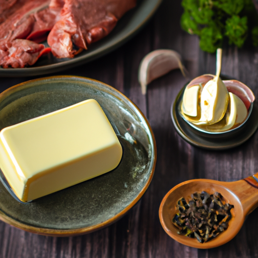 Fresh ingredients for making Spicy Garlic Butter Steak